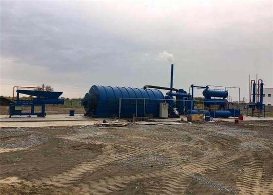 5ton 10ton 20ton 30ton Fully automatic continuous waste plastic tyre pyrolysis to oil plant
