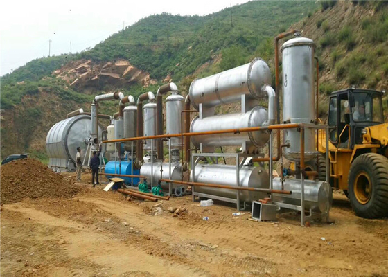 Automatic 5-15TPD waste tyre pyrolysis machine Waste Plastic Pyrolysis to Fuel Oil Equipment