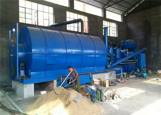 Waste Plastic Used Tyre Rubbers Pyrolysis to Fuel Oil Plant for Waste Recycling
