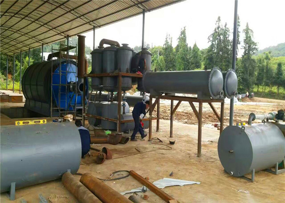 High Oil Yield Waste Tyre Rubber Pyrolysis To Diesel Fuel Oil Plant Waste Tire To Oil Plant