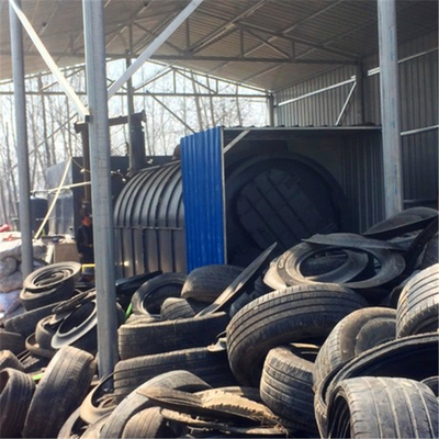 40%-50% Oil Rate Rubber Tire Recycling Pyrolysis Machine For Making Fuel Oil