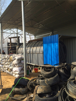 40%-50% Oil Rate Rubber Tire Recycling Pyrolysis Machine For Making Fuel Oil