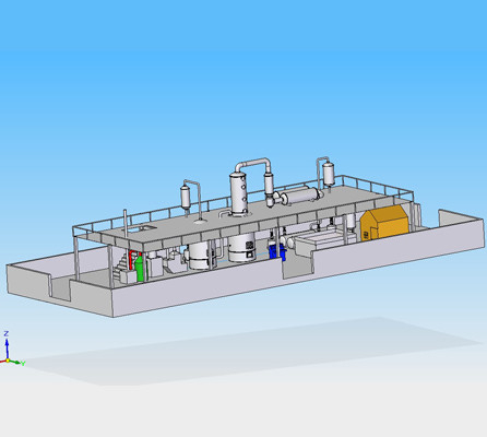 High Oil Output Black Oil Waste Engine Oil Refining Plant for making diesel