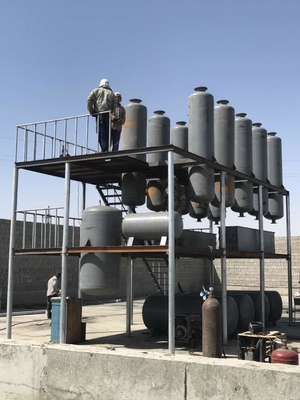 20T black used tire pyrolysis oil distillation plant 85% Oil Yield