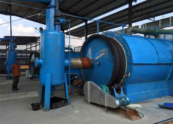 30T~50T Fully Continuous Waste Plastic Scrap Tyre Oil Distillation Pyrolysis Plant