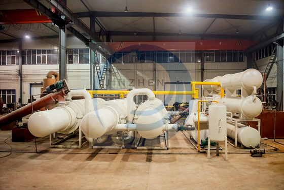 Continuous Waste And Tyre Plastic Pyrolysis Recycling Plant For Furnace Oil And Carbon Black