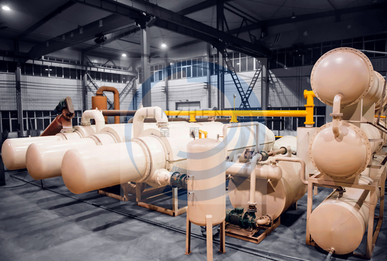 30T~50T Fully Continuous Waste Plastic Scrap Tyre Oil Distillation Pyrolysis Plant