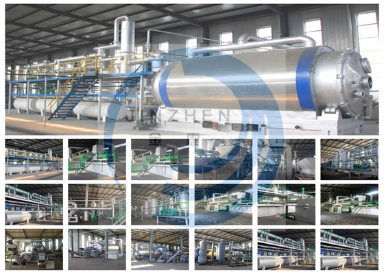 10 20 30 Ton Fully Continuous Waste Tire Plastic Rubber Pyrolysis Oil To Diesel Fuel Plant