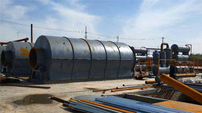8ton High Efficient CE ISO Approved Waste Tyre Recycling To Fuel Oil Pyrolysis Plant