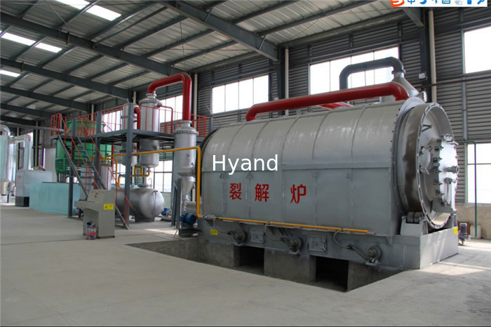 8 ton Small Waste Plastic Used Tyre Rubbers Pyrolysis to Fuel Oil Plant for Waste Recycling