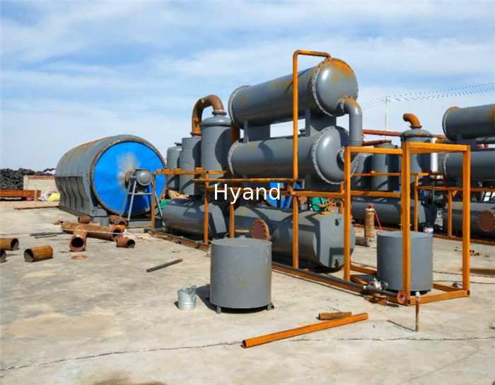 5ton-30ton full automatic continuous scrap rubber tyre pyrolysis to oil equipment