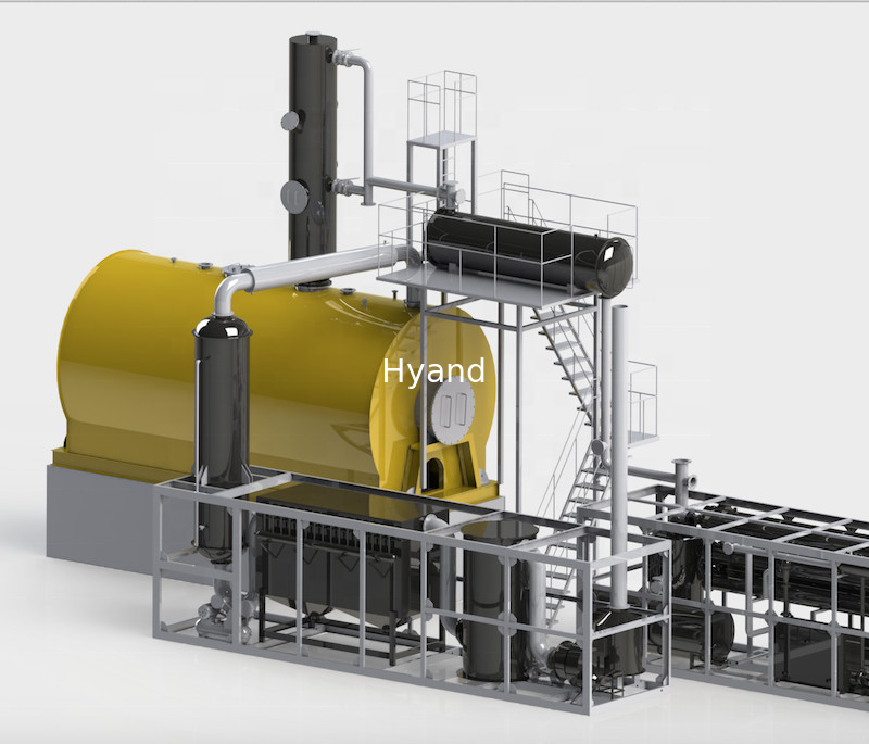 High tech PLC control waste oil pyrolysis distillation to diesel plant